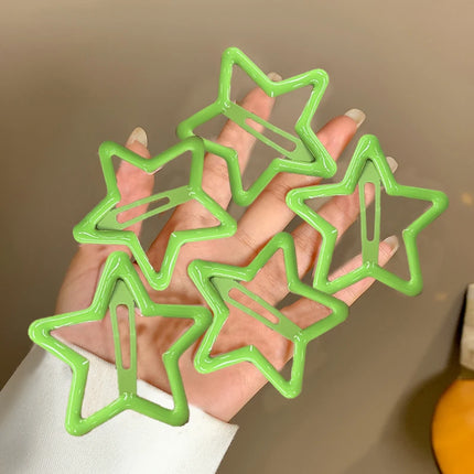 AWAYTR, 5 uds., pinzas para el cabello de estrella ahuecadas, horquillas a presión de estrella, tocado dulce, pasadores para el cabello, accesorios para el cabello para niñas, Dropship