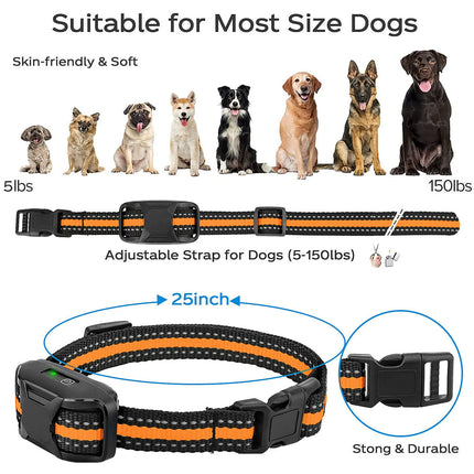 Collar de entrenamiento eléctrico para perros de 3300 pies, Control remoto, resistente al agua, comportamiento de mascotas para cachorros de 5-120 libras con vibración de choque