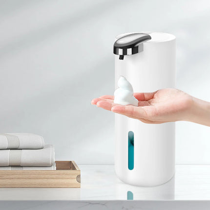 Dispensador Automático de Jabón sin Contacto de 380 ml – Sensor Infrarrojo y Carga USB para Baño y Cocina