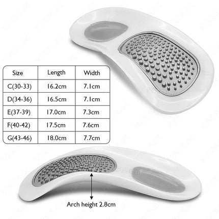 UAPKME-medias plantillas ortopédicas para zapatos, masajeador de pies extraíble, almohadilla para zapatos, alivia el dolor del arco del pie, accesorios para el cuidado de los pies, 1 Juego