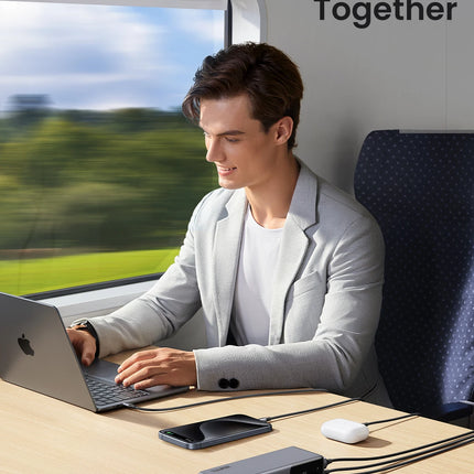 UGREEN Nexode 200W 25000mAh banco de energía portátil PD batería externa PowerBank para Macbook Pro para iPad estación de energía de carga rápida