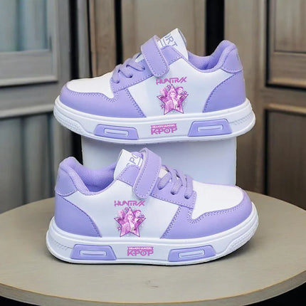 KPop Demon Hunters zapatillas de deporte informales para niños, zapatos deportivos para niñas, zapatos para correr de baloncesto para estudiantes de dibujos animados, zapatos de tenis para niños, regalos