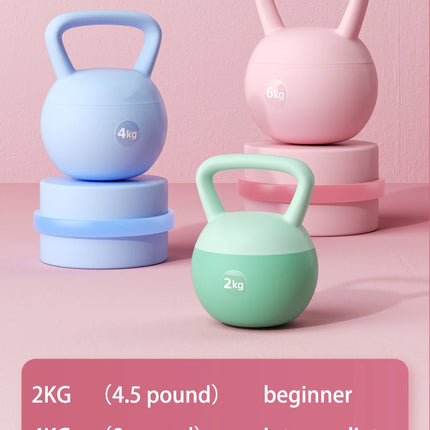 Kettlebells suaves con Base antideslizante resistente a impactos, juegos de pesas de entrenamiento de agarre ancho para levantamiento de pesas en el hogar