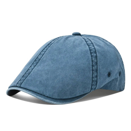 VOBOOM Sombrero plano para hombres Gorra clásica para vendedor de periódicos Gorras de golf Sarga de algodón Sombreros clásicos de hiedra Cabbies Headpiece Boina casual Blanco