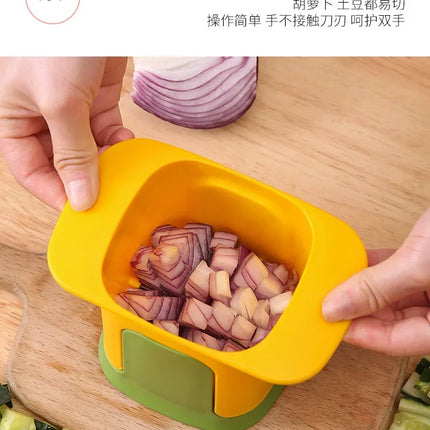 Vegetable Chopper Onion Dicing Artifact French Fries Slicer Kitchen Gadget Cucumber Potato Slicer Fruit Veggie Cutting Tool