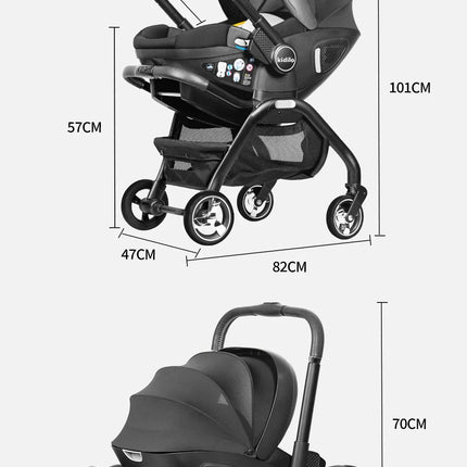 Nuevo cochecito de bebé, cochecito multifuncional bidireccional para recién nacido, asiento de coche para bebé ECE, cochecito de bebé 4 en 1