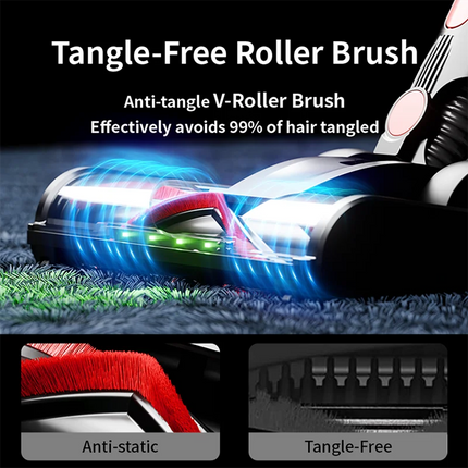 MPQU-aspiradora de mano inalámbrica V18, 550W, succión de 55kPa, batería extraíble, 3 modos de alimentación, escoba eléctrica