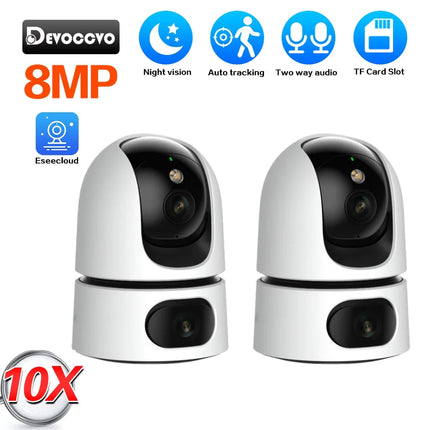 Cámara IP WiFi 4K con Zoom 10X, lente Dual, seguimiento automático para el hogar inteligente, cámara CCTV, cámara de vigilancia inalámbrica, cámara de seguridad para Monitor de bebé