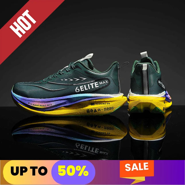 Zapatillas fluorescentes para correr CarbonBoard Marathon, deportivas para hombre, transpirables, cómodas zapatillas deportivas para mujer, suaves y resistentes al desgaste