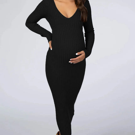 Top de lactancia de manga larga de algodón de Color sólido para mujer, camisa cómoda y transpirable para embarazadas, vestido de maternidad de manga larga con cuello en V