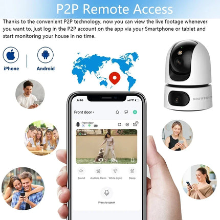 Cámara IP WiFi 4K con Zoom 10X, lente Dual, seguimiento automático para el hogar inteligente, cámara CCTV, cámara de vigilancia inalámbrica, cámara de seguridad para Monitor de bebé