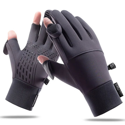 Guantes cálidos impermeables para invierno, guantes para deportes al aire libre a prueba de viento con pantalla táctil para hombres y mujeres, senderismo, ciclismo, pesca, esquí
