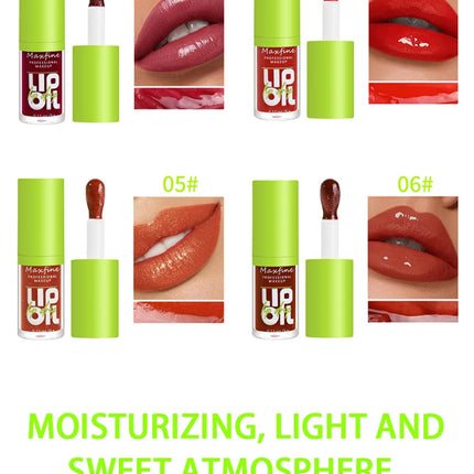 Brillo de labios hidratante de 6 tonos, aceite luminoso, líquido transparente brillo de labios hidratante, potenciador de labios natural, hacer labios