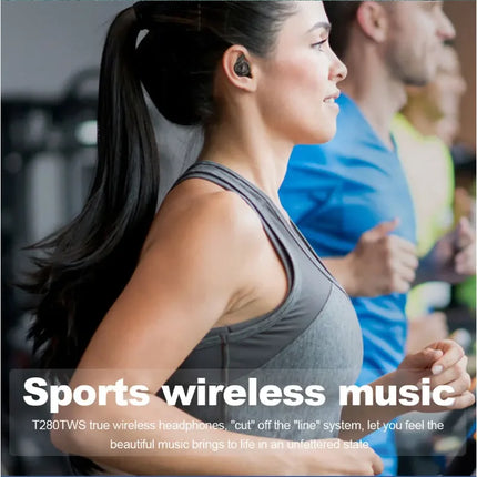 Nuevos auriculares JBL T280 TWS True Wireless Bluetooth, auriculares con reducción de ruido, auriculares deportivos impermeables, tapones para los oídos para deportes al aire libre