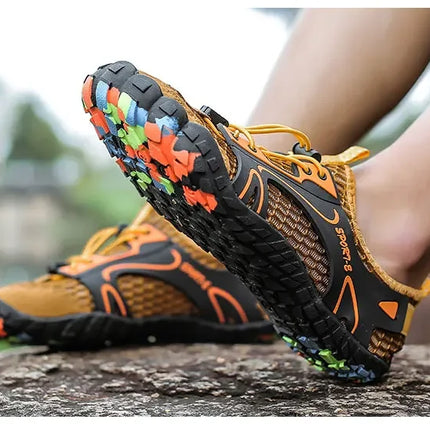 Zapatos deportivos de secado rápido para caminar en el agua, zapatos de playa transpirables, zapatos de malla para senderismo y correr, adecuados tanto para hombres y mujeres, Fitness al aire libre