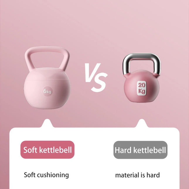 Kettlebells suaves con Base antideslizante resistente a impactos, juegos de pesas de entrenamiento de agarre ancho para levantamiento de pesas en el hogar
