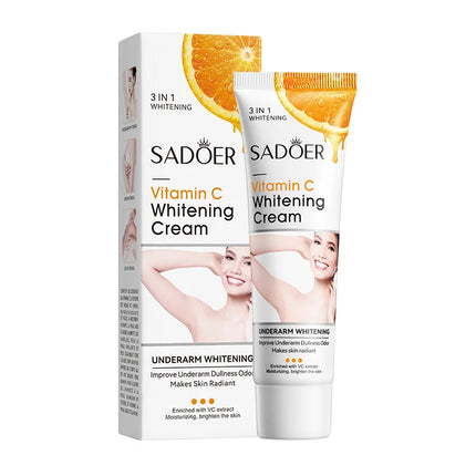 SADOER loción corporal con vitamina C, crema hidratante para el cuidado del cuerpo de las axilas, nutritiva, antisecado, cremas exfoliantes suaves y tiernas, cuidado de la piel