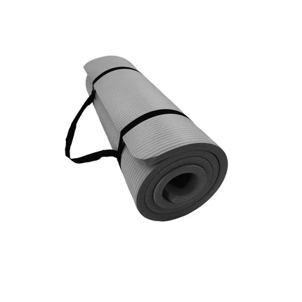 Estera de Yoga de 1CM de espesor, estera deportiva antideslizante para Fitness, estera de Yoga de espuma cómoda NBR para ejercicio, Yoga y Pilates, estera de gimnasia