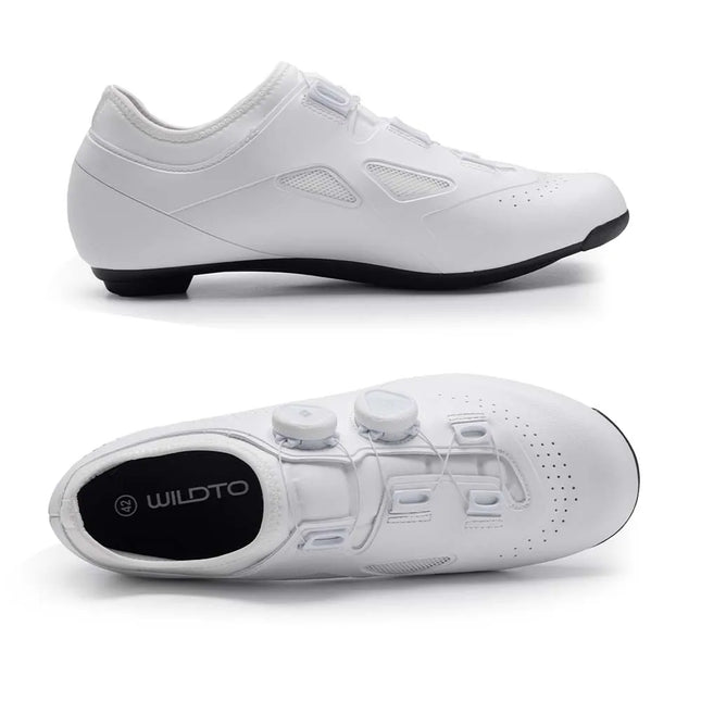 Zapatos de ciclismo WILDTO, zapatos de bicicleta de carretera para hombre, velocidad plana, nueva dureza9, zapatillas de ciclismo profesionales de fibra de vidrio, calzado con tacos SPD