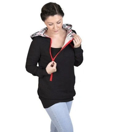 Chaqueta portabebés con capucha, ropa de maternidad, Otoño Invierno, canguro, sudaderas para llevar al bebé, abrigo grueso cálido con capucha, prendas de vestir