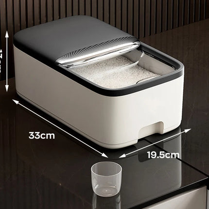 10KG Rice Storage Box Home with Lid Insect Proof Moisture Proof Rice Box Grain Sealed Jar Kitchen Container Storing Dry Grain