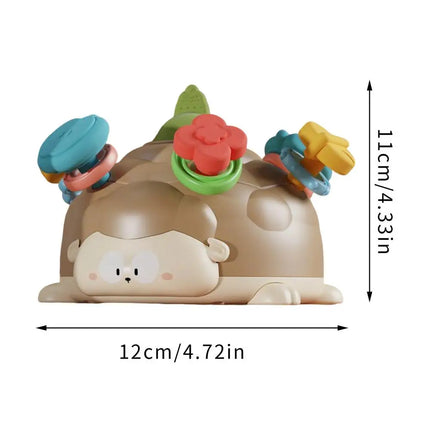 Juguete mordedor para bebés, juguete de dentición calmante en forma de oveja, actividad educativa, sonajero de agarre fácil para niños y niñas, viajes de aprendizaje