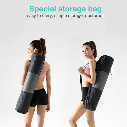 Estera de yoga, estera de ejercicios de fitness ecológica antideslizante de doble cara con correa TPE YogaMats para mujeres y hombres, para yoga, pilates, ejercicio