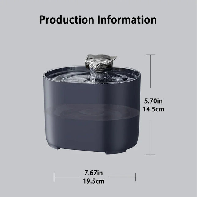 Fuente de agua con filtro automático para mascotas, bebedero eléctrico silencioso con USB, bebedero de recirculación