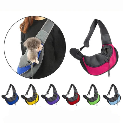 Portabebés para perros y mascotas, bandolera para viajes al aire libre, malla transpirable, bolsa con eslinga segura, capacidad de carga de 5 kg para perros y gatos
