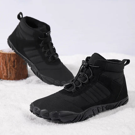 Zapatos impermeables de invierno para hombre y mujer, botas de nieve de algodón, cálidas, forradas de piel, Unisex, para caminar, senderismo y al aire libre