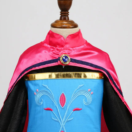 Disney niñas Reina de la nieve Elsa coronación vestido de princesa elegante ropa de fiesta niños carnaval Frozen Girl Cosplay princesa tela