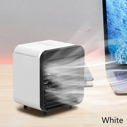 Mini Ventilador Enfriador Portátil | Aire Acondicionado USB Recargable | Enfriador de Escritorio para Hogar u Oficina