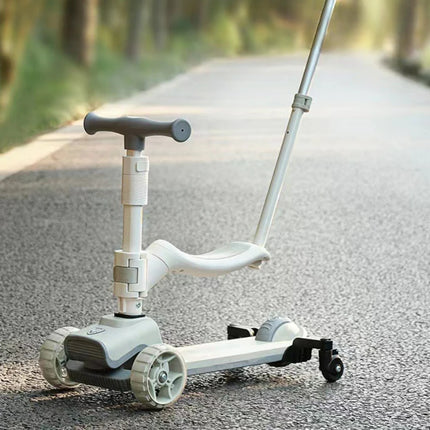 Cochecito de bebé 4 en 1, Scooter, coche yo-yo plegable para bebé de 2 a 7 años, puede sentarse y montar, carrito multifuncional para niños