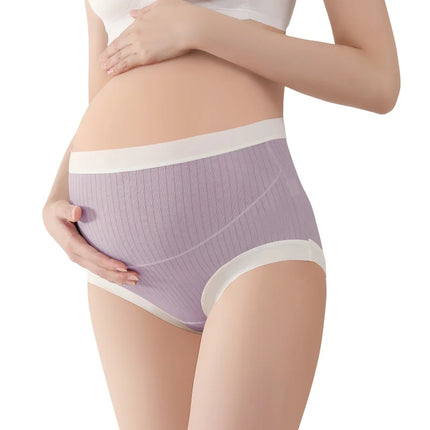 Bragas cómodas y transpirables de cintura alta, vestidos de maternidad suaves para mujeres embarazadas, bragas de realce, ropa para mujeres embarazadas, pantalones, 3 uds.