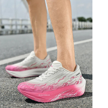 Zapatillas de correr con placa de carbono MIX 5,0 para hombres y mujeres, zapatillas de entrenamiento de absorción de impacto con rebote estable para carreras de maratón