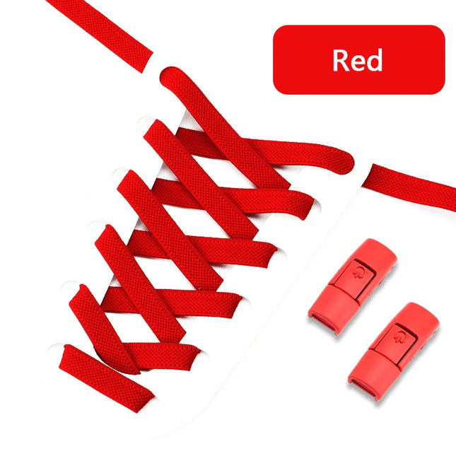 Colorido Press Lock No Tie Shoelace Cordones elásticos para zapatillas deportivas Cordones elásticos sin cordones para zapatos Talla única para todos los niños adultos