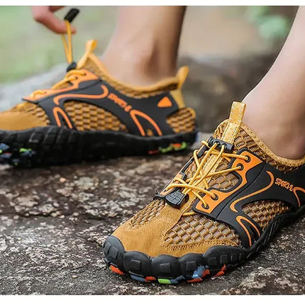 Zapatos deportivos de secado rápido para caminar en el agua, zapatos de playa transpirables, zapatos de malla para senderismo y correr, adecuados tanto para hombres y mujeres, Fitness al aire libre