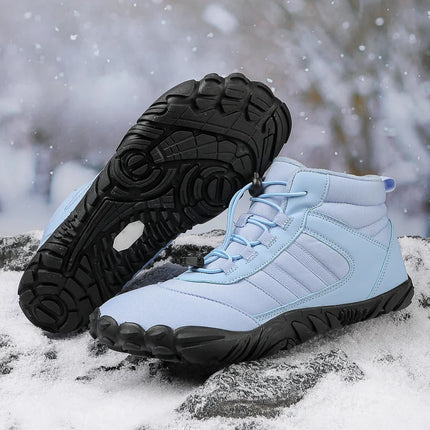 Zapatos impermeables de invierno para hombre y mujer, botas de nieve de algodón, cálidas, forradas de piel, Unisex, para caminar, senderismo y al aire libre