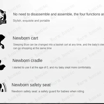 2025 NUEVO cochecito de bebé 4 en 1 carro asiento de coche cochecito de bebé multifuncional cochecitos plegables y portátiles de lujo