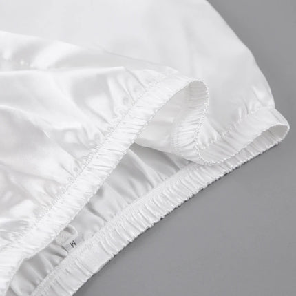 Pijamas de satén con plumas para mujer, conjuntos de ropa de dormir con pantalones, traje para casa con tirantes finos negros, trajes de pantalón blanco 2022