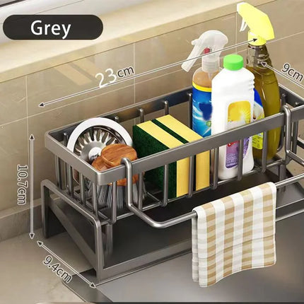 Rejilla de drenaje para cocina, estante de esponja para fregadero del hogar, cesta de trapo, esponja para lavar platos, drenaje de toallas, estante de plástico, accesorios de baño