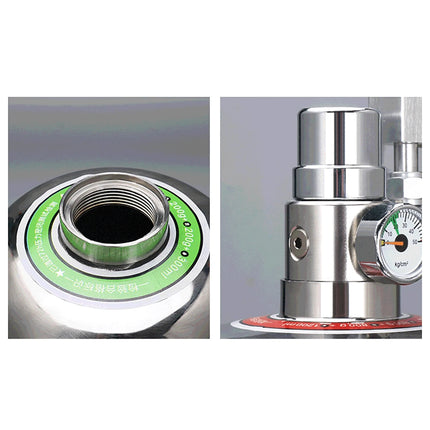 Kit de sistema generador de CO2 para acuario, cilindro generador de CO2 de acero inoxidable, Kit de Reactor de dióxido de carbono para plantas y peces