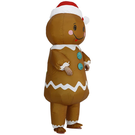 Disfraces inflables divertidos de Navidad hombre de jengibre Santa Claus elfo muñeco de nieve árbol pingüino adulto chico Halloween fiesta de Carnaval