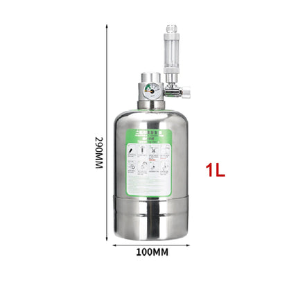Kit de sistema generador de CO2 para acuario, cilindro generador de CO2 de acero inoxidable, Kit de Reactor de dióxido de carbono para plantas y peces