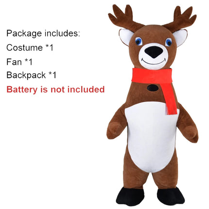 SAYGO-Disfraz inflable de Papá Noel, muñeco de nieve, mascota, disfraz de adulto, disfraz de mascota kawaii para fiesta de Navidad, disfraces de Carnaval