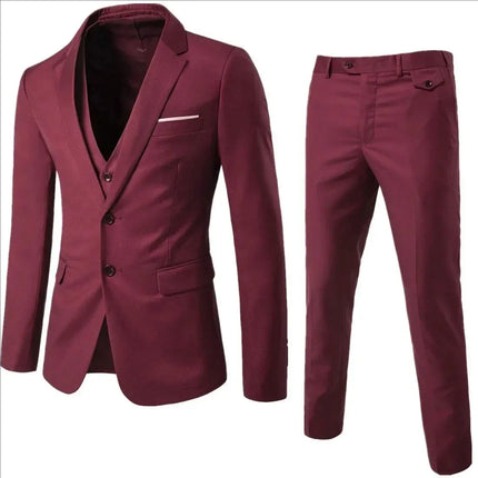Trajes elegantes para hombre para boda, 3 piezas, 2 conjuntos de chaquetas, chaleco, pantalones, Blazers, traje clásico de negocios, traje Formal completo 2024