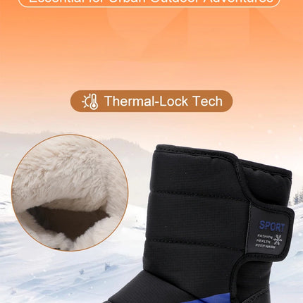 Botas de nieve para exteriores para niños, zapatos deportivos cómodos y cálidos de alta calidad, botas de algodón a la moda, zapatos de felpa antideslizantes para Otoño e Invierno