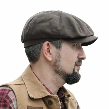 Gorro de hiedra de talla grande para hombre, gorro de cabeza grande para primavera, verano y otoño, boina de lino, gorros planos de lana para invierno, 55-59cm, 60-61cm