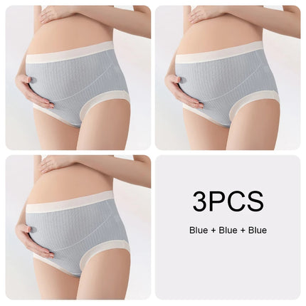 Bragas cómodas y transpirables de cintura alta, vestidos de maternidad suaves para mujeres embarazadas, bragas de realce, ropa para mujeres embarazadas, pantalones, 3 uds.