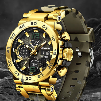 Reloj Electrónico Deportivo LIGE para Hombre – Pantalla LED de Lujo y Diseño Militar Resistente al Agua